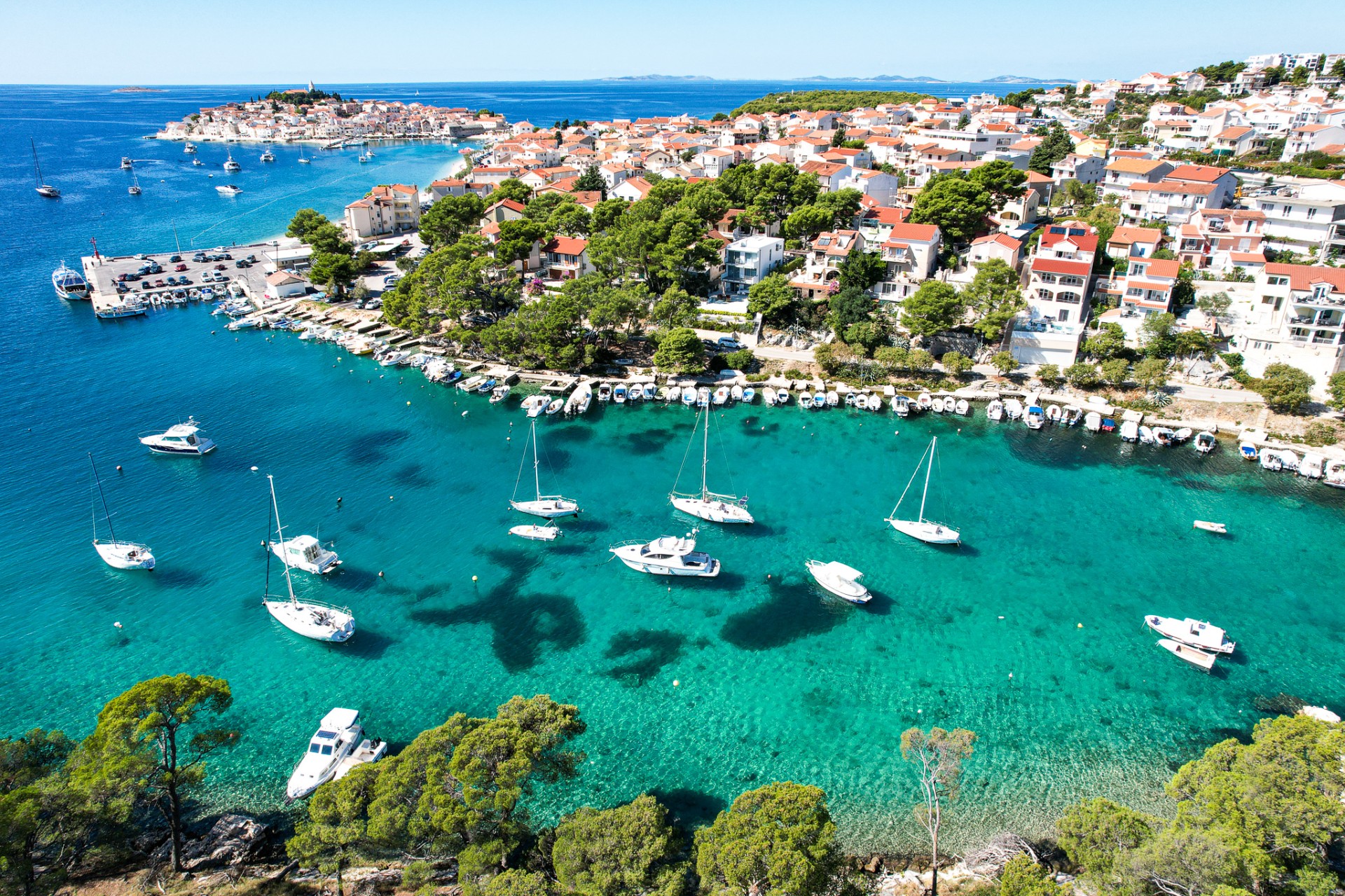 Photo of Primošten from air