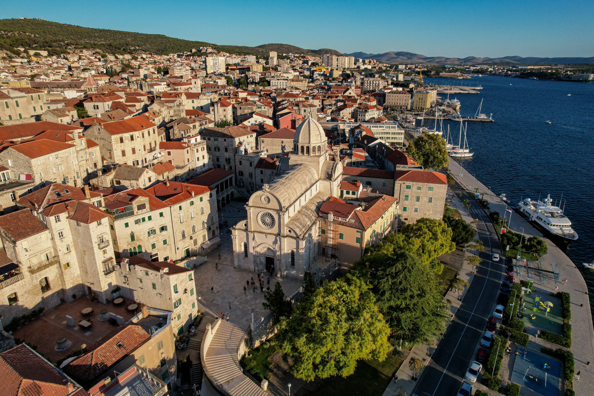 Aerial photo of Šibenik